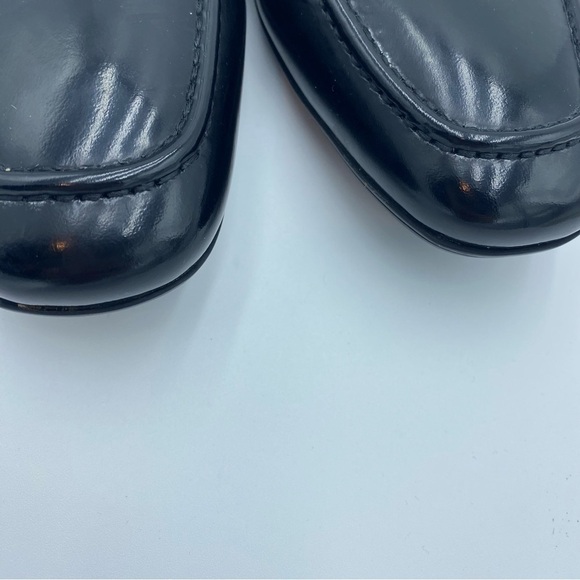 Saks Fith Avenue Black Tristan Horse Bit Loafers - 9 - Picture 3 of 7
